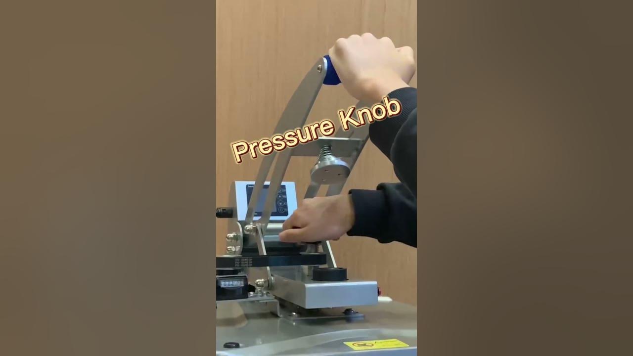 How to install heat press pressire knob.