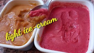 gelato napolitano,senza zucchero in1minuto,آيس كريم منزلي بدون سكر بثلاث مكونات فقط،light ice-cream