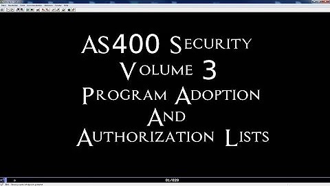 AS400 Security  - Volume 3 Program Adoption Authority and Authorization Lists
