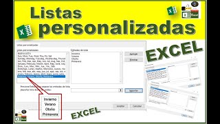 Crear y eliminar Listas personalizadas en Excel. Gratis y facil