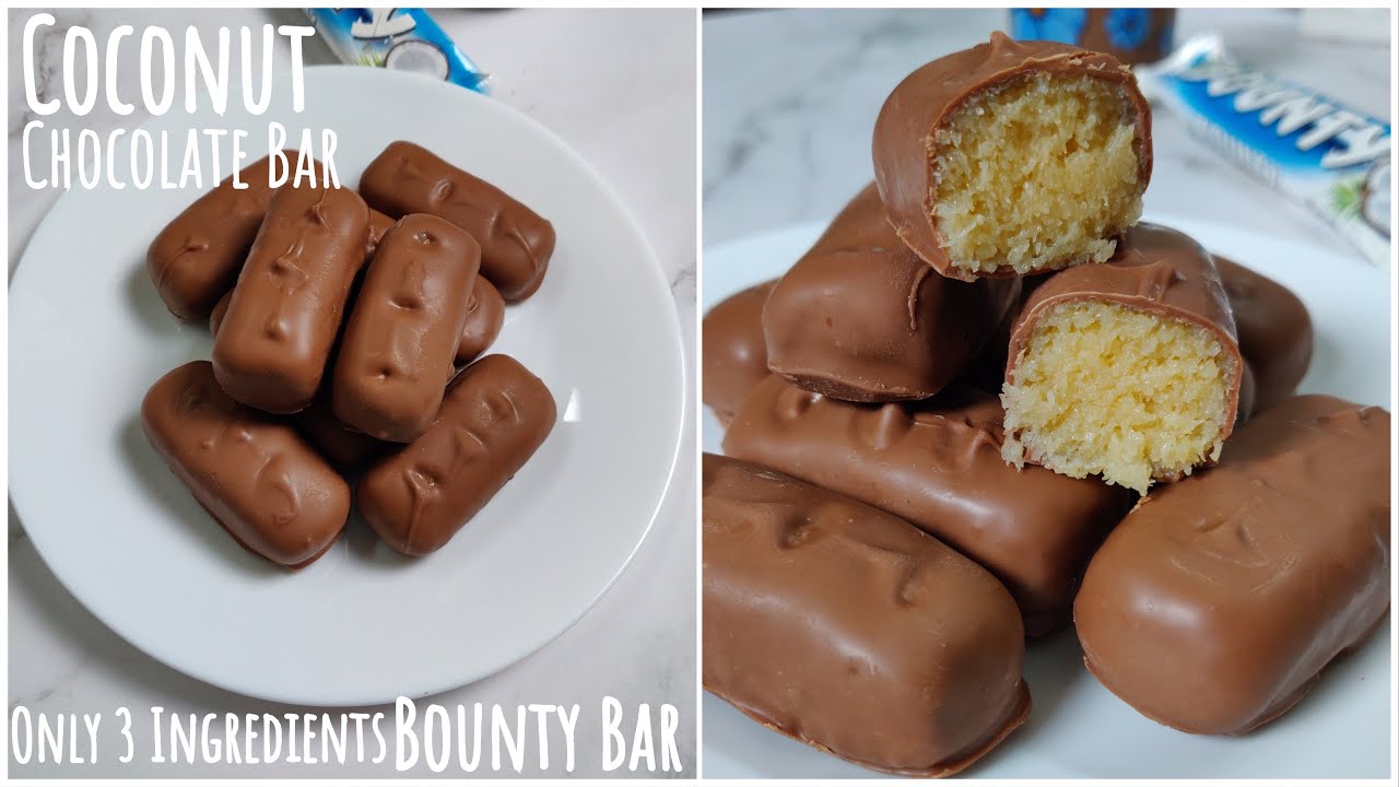 3 INGREDIENT CHOCOLATE-COVERED COCONUT BARS - Homemade Bounty Chocolate | Best Bites