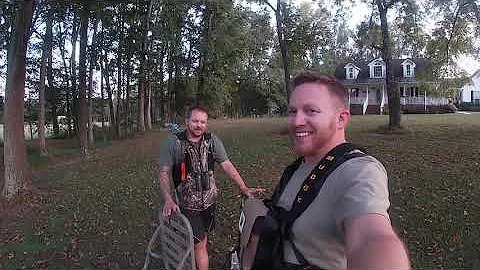 Preparing for Alabama opening day! Tree stand safe...