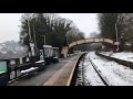 Snowy back cab view from Matlock to Wilmorton just outside Derby