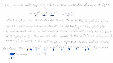 Number Theory - Binary and Decimal Representation