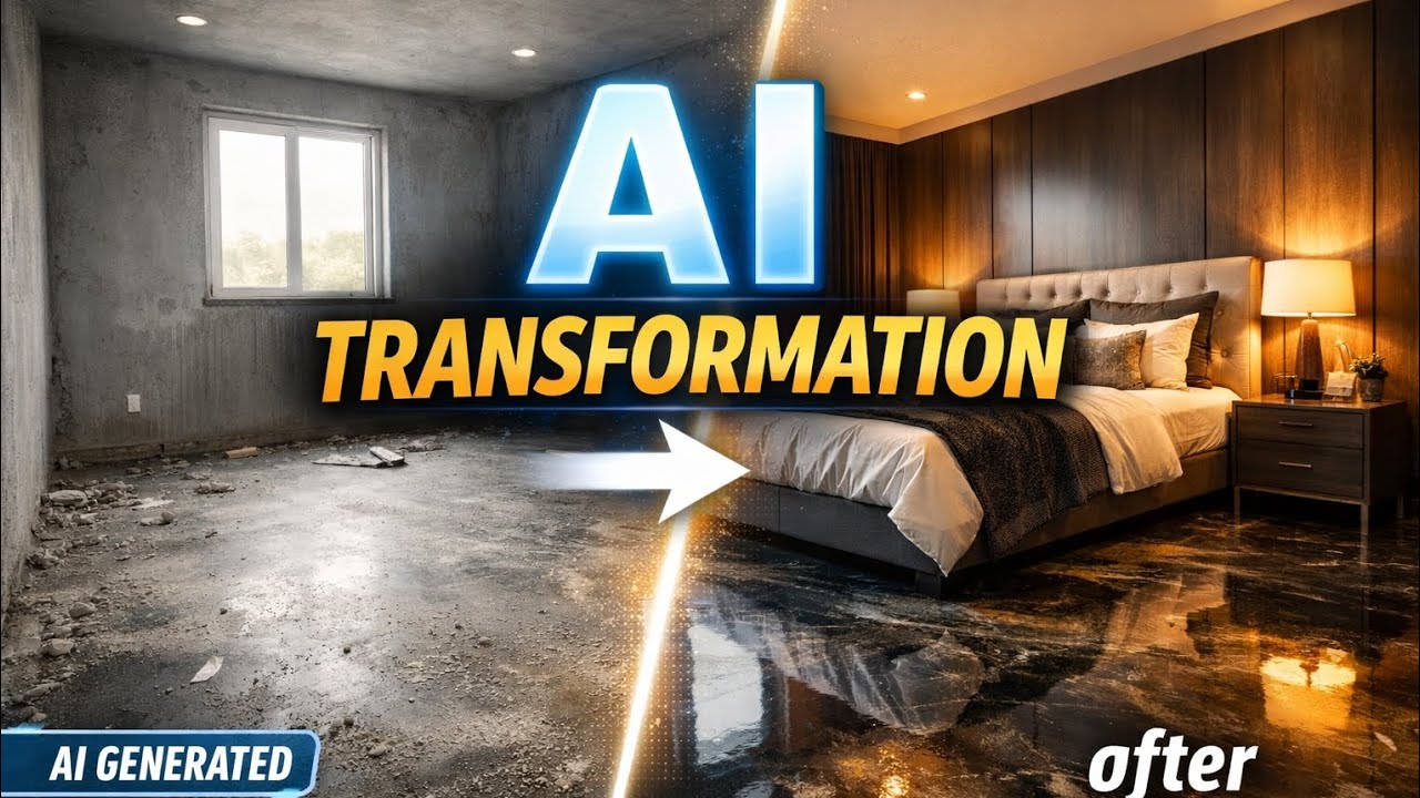 AI Bedroom Transformation Timelapse | Cinematic Before & After (AI Generated)