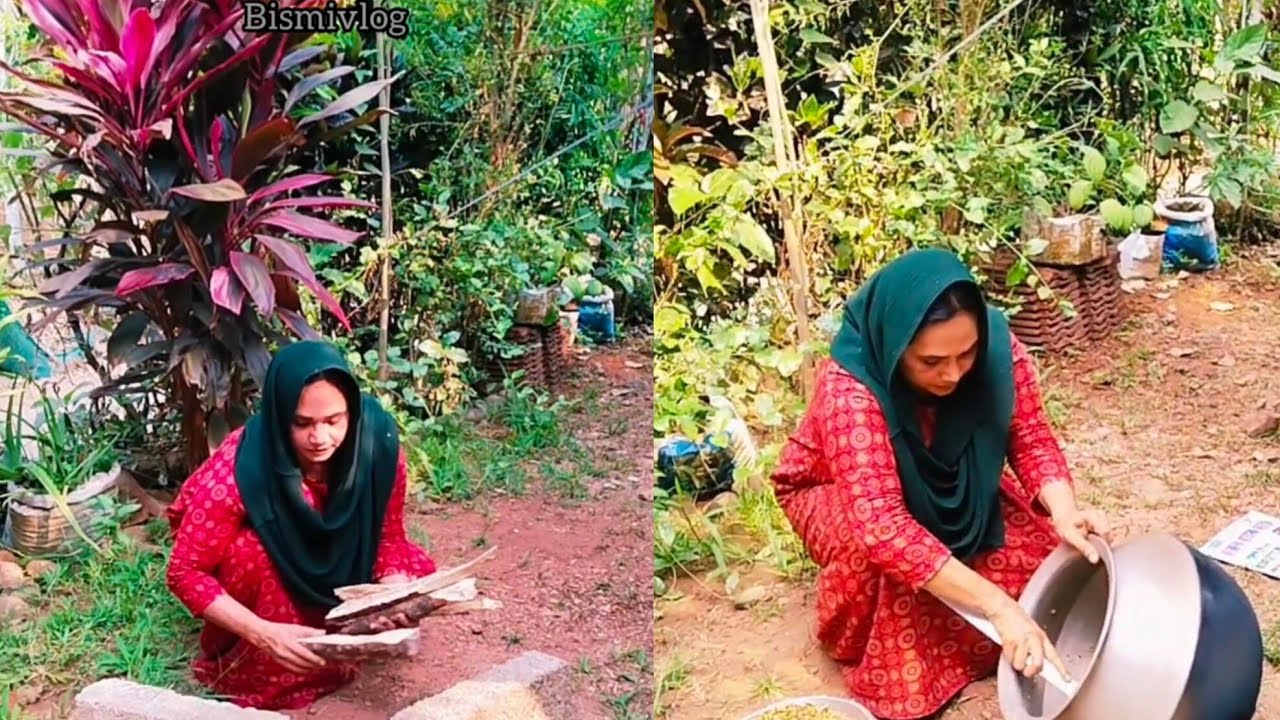 നോമ്പുതുറന്നിട്ട് കഞ്ഞി കുടിക്കാൻ നെല്ല് പുഴുങ്ങി ഉണക്കി കുത്തി നല്ല കുത്തരി കഞ്ഞി  #bismivlog#