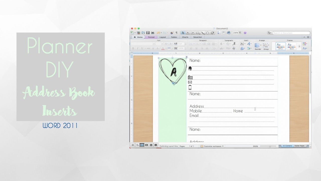 planner diy address book inserts youtube