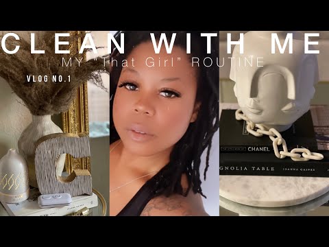 MY "That Girl" CLEAN WITH ME ROUTINE VLOG #1 : GETTING BACK ORGANIZED + SETTING CLEANING GOALS | cv