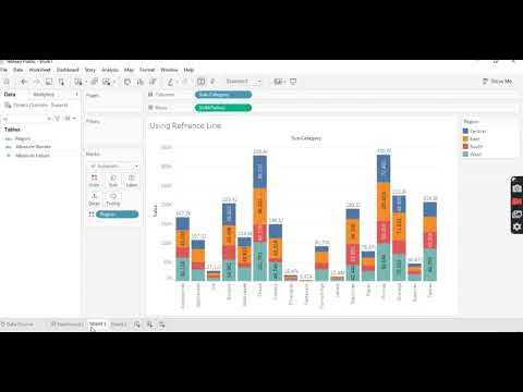 How to see total of each Bar in Stacked Bar Chart Tableau - YouTube