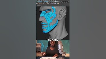 Noob VS pro artist 3D  #maya #3d #artist #blender #retopology #3dart