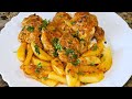 Aripioare de Pui cu Sos cremos și cartofi la cuptor, Super gustoase! Reteta Simpla si Delicioasa!