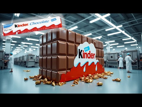 DISCOVER How KINDERSCHOKOLADE Is Made Inside A FACTORY