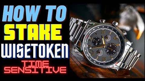 How To Stake Wisetoken (TIME SENSITIVE!!)