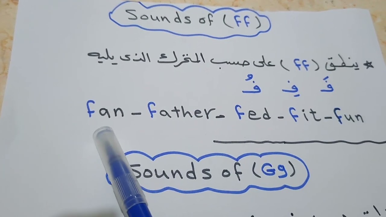 قواعد نطق حرف (Gg)و (Ff)   سلسلة قواعد نطق الحروف قناة درس انجليزي ميس مروة عيسي