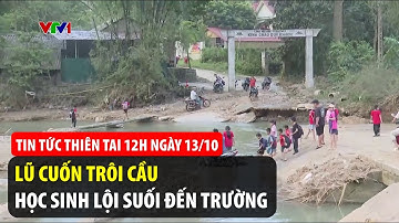 Tin tức thiên tai 12h ngày 13/10: Lũ cuốn trôi cầu, học sinh lội suối đến trường | VTVWDB
