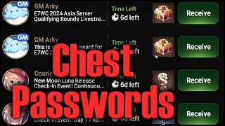 New Chests Passwords!