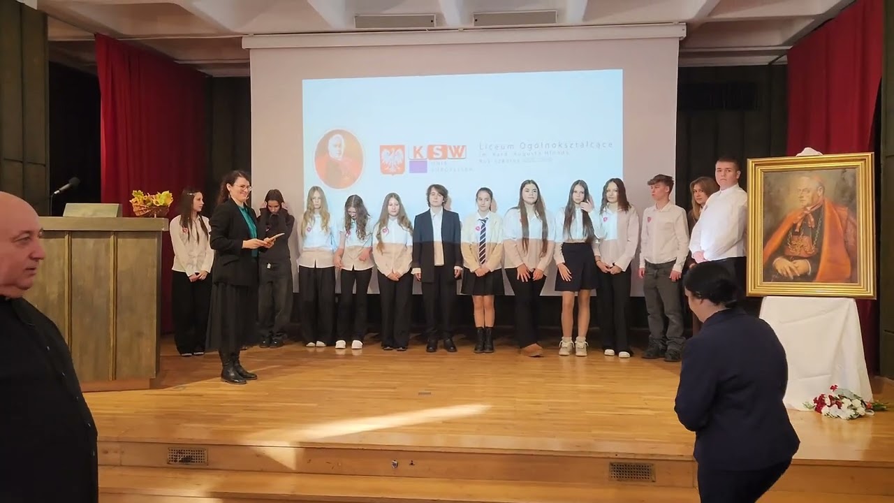 Ślubowanie klasy pierwszej Liceum im. kard. Augusta Hlonda.