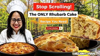 The Only Rhubarb Cake  Recipe You Need!