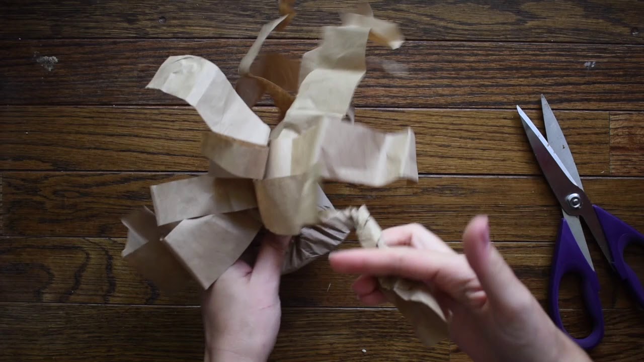 Paper Bag Tree Sculpture - YouTube