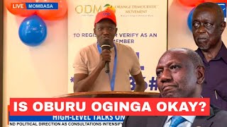 IS OBURU OGINGA OKAY?Simba Arati read his message during ODM Party Leaders' Retreat as he misses