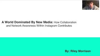 CMNS 253W Assignment 4. Collaboration and Network Awareness within Instagram