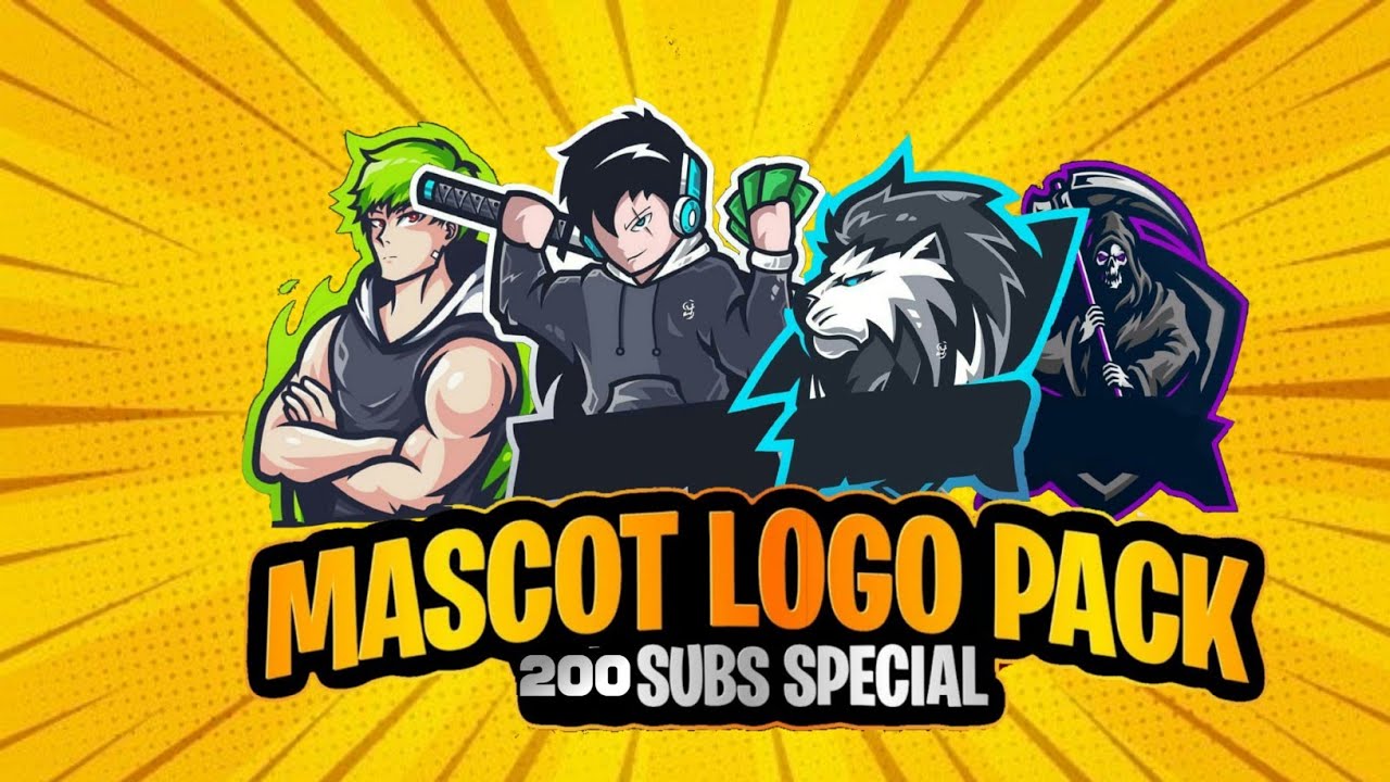 Mascot Logo Pack Google Drive | Thanks for 200 subs  Esports logos | Pubg logo | CHANNEL LOGO