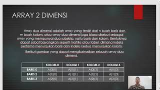 penjelasan array tugas logika informatika