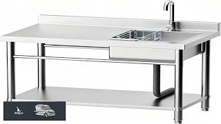 Utility Sink Freestanding Single Bowl Laundry Sink with Hot and Cold Water