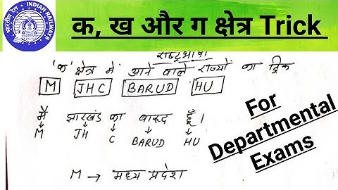 क, ख और ग क्षेत्र Trick || राजभाषा || Rajbhasha Trick | For Railway Departmental Exam | LDCE