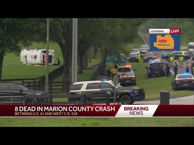 8 dead, 45 hospitalized in massive Ocala bus crash class=