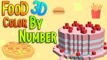 Food Voxel Color by Number, Pixel Coloring Book - How To Draw 3D Art, Water Colors Drawing (2020)