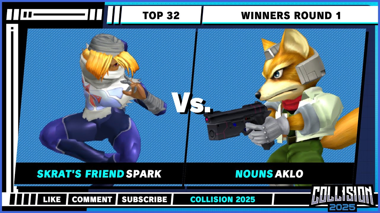 Collision 2025 - Top 32 - Spark (Sheik) VS Aklo (Fox) - Melee Singles