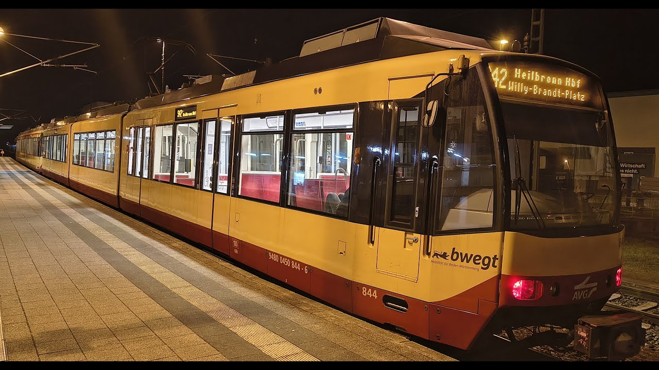 Heilbronn AVG Straßenbahn Tram - YouTube