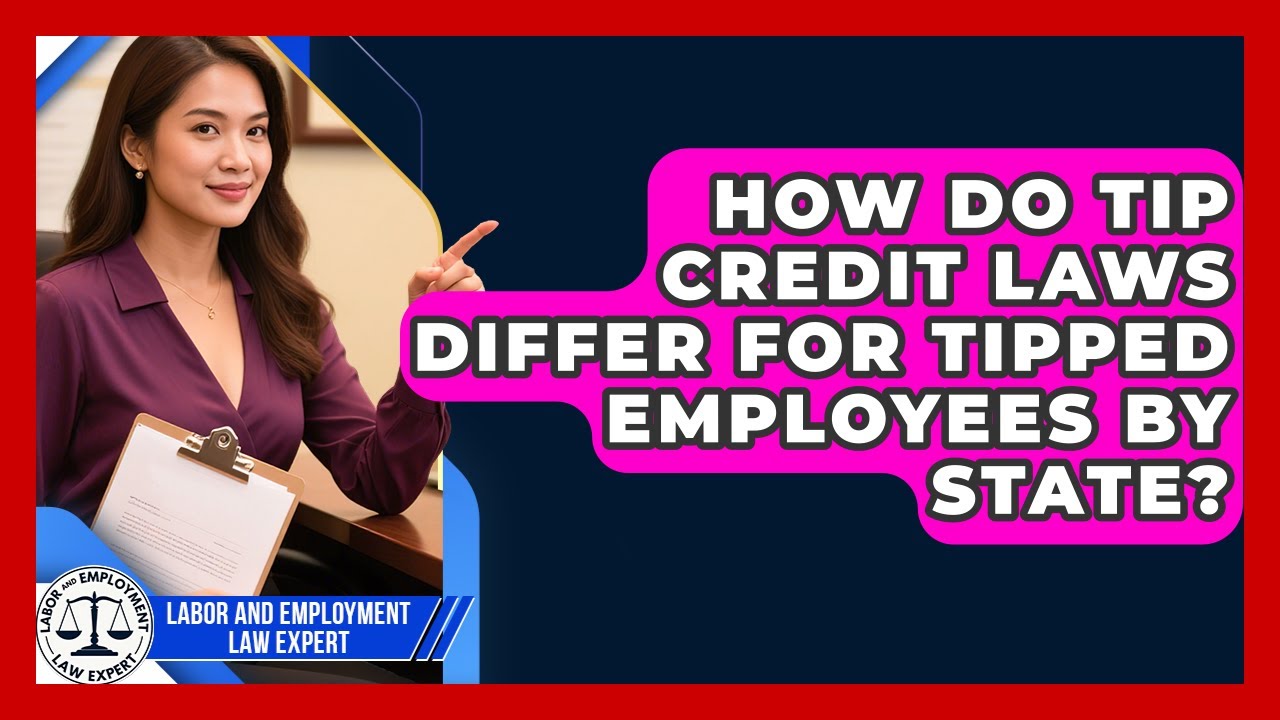 How Do Tip Credit Laws Differ For Tipped Employees By State? - Labor and Employment Law Expert