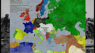 Number of deaths in the WWI per country in Europe