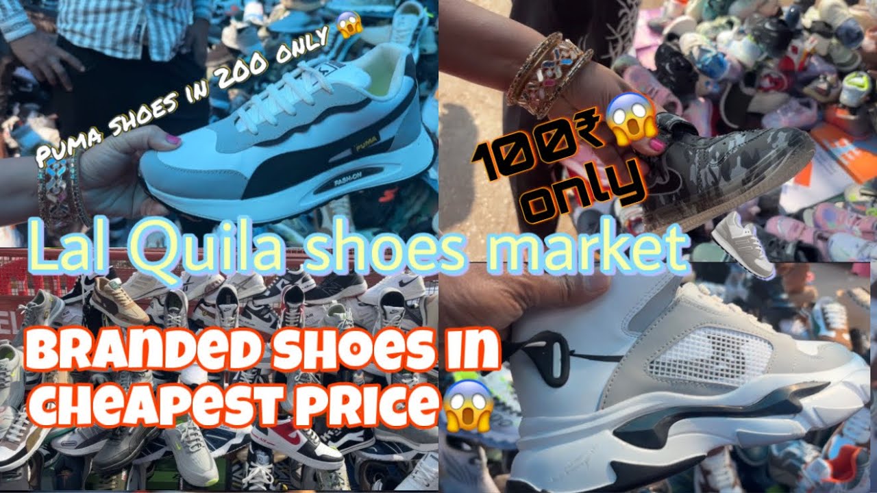 Cheapest shoes market in delhi 😱🤯Branded shoes in 200₹ only🤯🤯