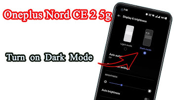 How to turn on dark mode on OnePlus Nord CE 2 5G