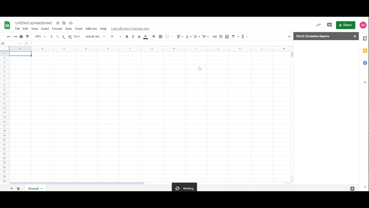 FOLIO Reports Google Sheets Addon demo - YouTube