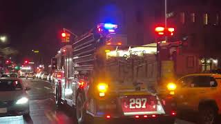 ****BRAND NEW 2022 FDNY ENGINE 297**** RESPONDING ON 34TH AVENUE IN ASTORIA, QUEENS, NEW YORK CITY.