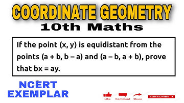 If the point (x,y) is equidistant from the points (a + b,b - a) and (a - b,a + b), prove that bx =ay