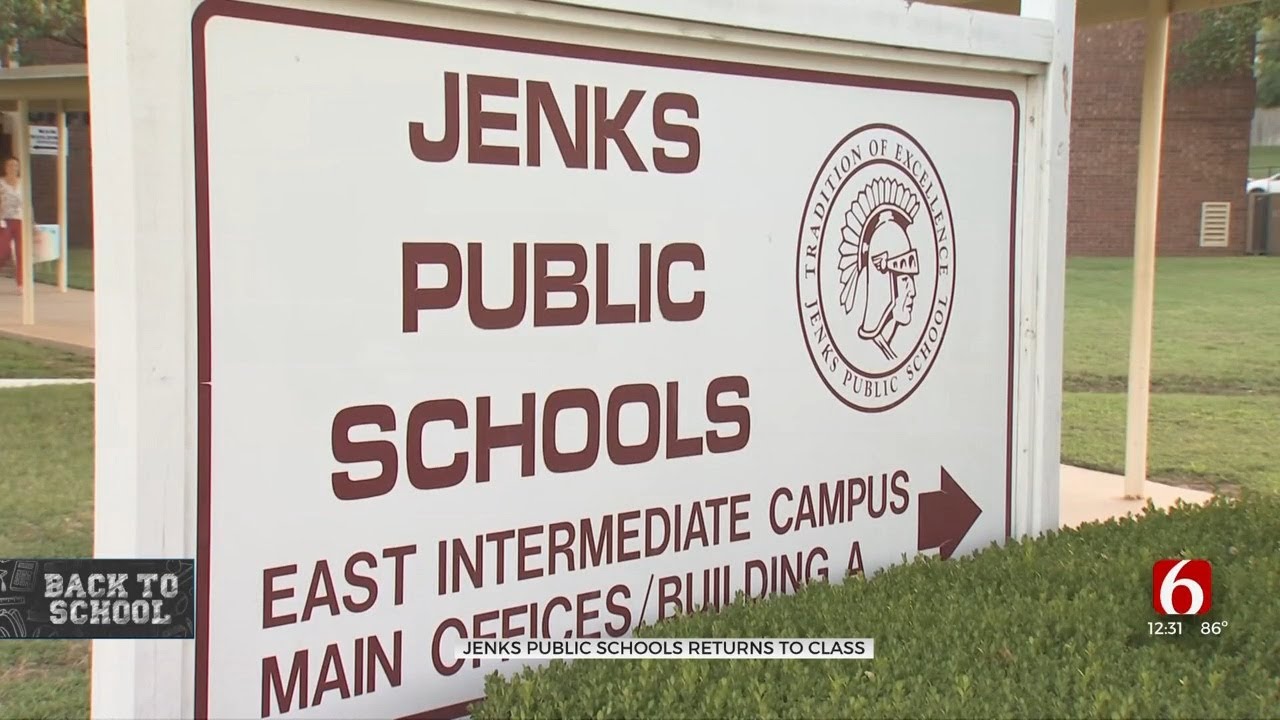Jenks' Students Return To Classroom For First Day Of School - YouTube