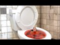Going under in the worlds largest toilet red lava pool