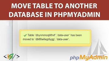 How to Move Table from One Database to Another Database in PhpMyAdmin