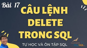 Học SQL 17. Câu lệnh DELETE trong SQL