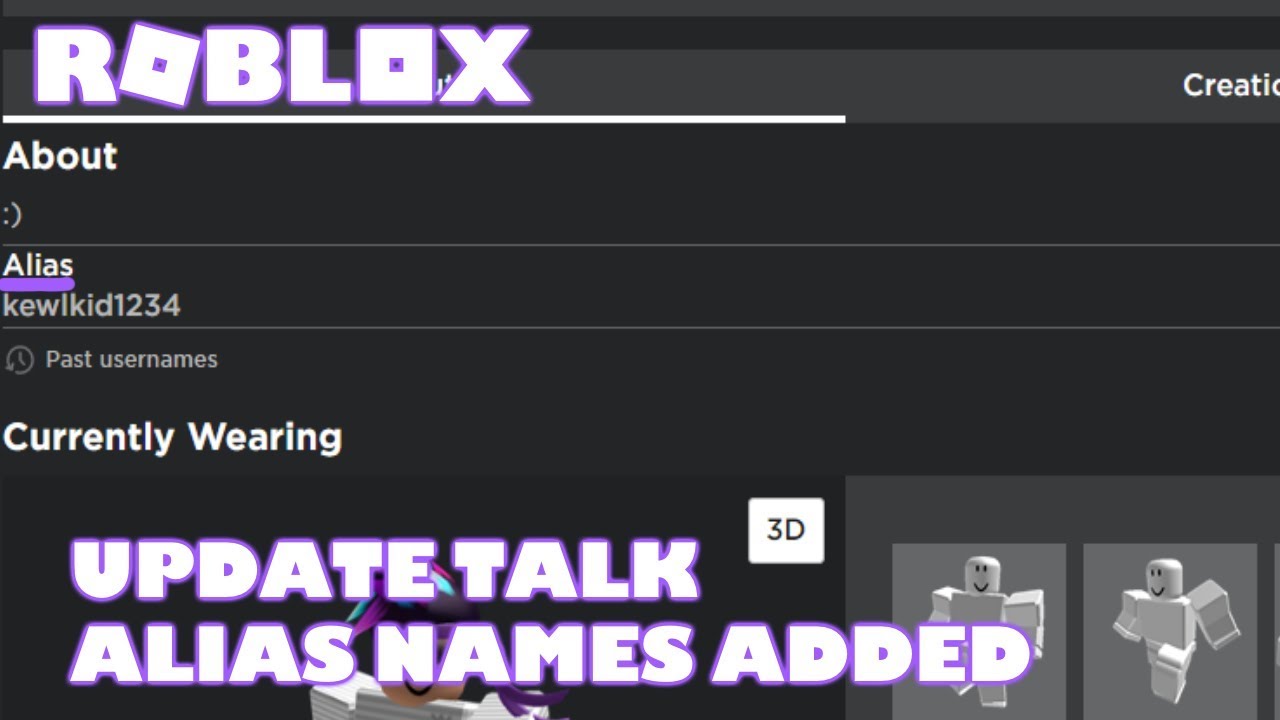 Roblox New Web Feature D Roblox Update Talk I Give Your Friends An Alias Name Youtube - alias meaning roblox