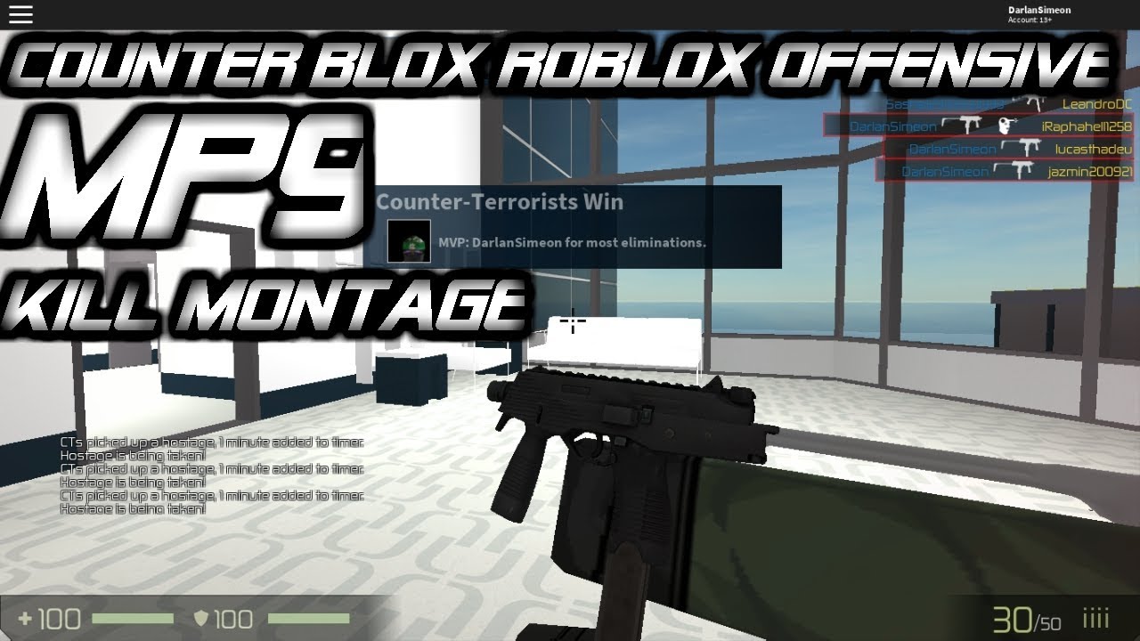 Mp9 Kill Montage Counter Blox Roblox Offensive Youtube - hostage rescue counter blox roblox offensive cb ro