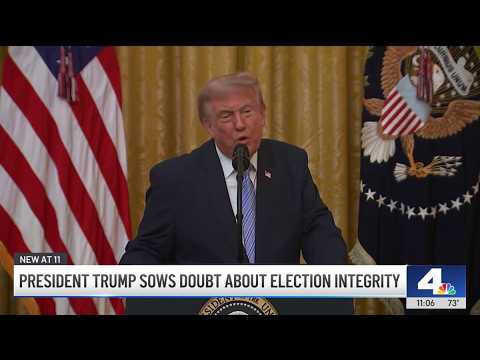 President Trump sows doubt about election integrity in primetime address