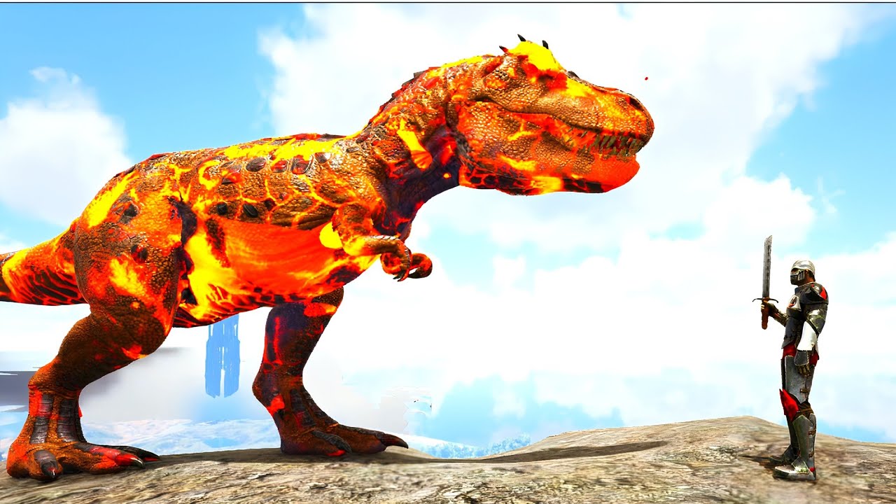 ELE FINALMENTE NASCEU!! O FLAME REX MAIS FORTE DA BASE? #8 ARK MODS T3 ...