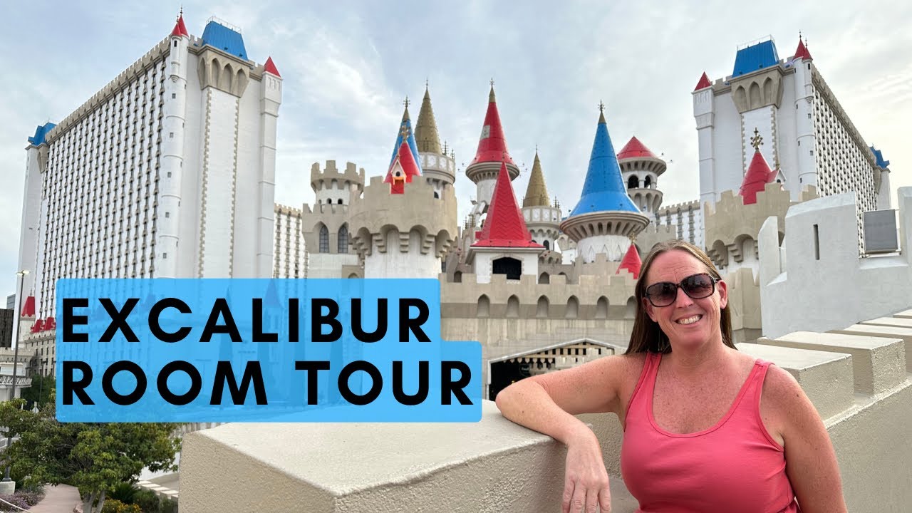 Excalibur Room Tour & Review Royal Tower 2 Queen Room 2023 YouTube