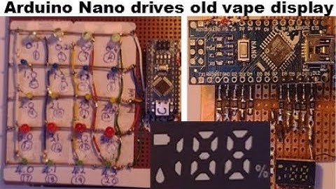 Charlieplex display from dis-guarded vape using Arduino Nano. Hardware setup.